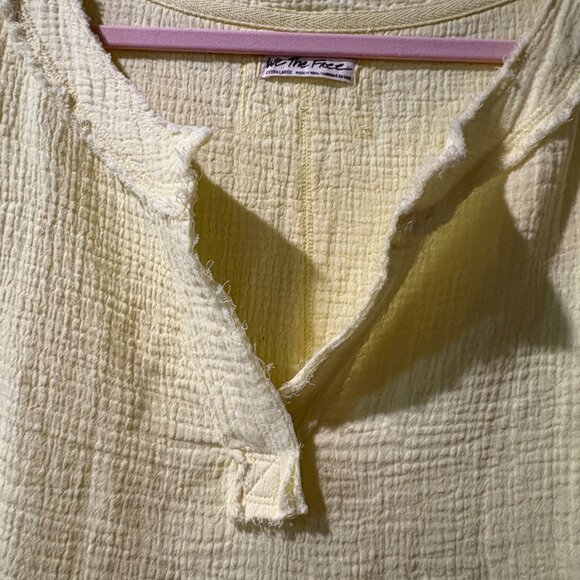 Free People Sugar Rush Babydoll top minted lemonade - Picture 3 of 4